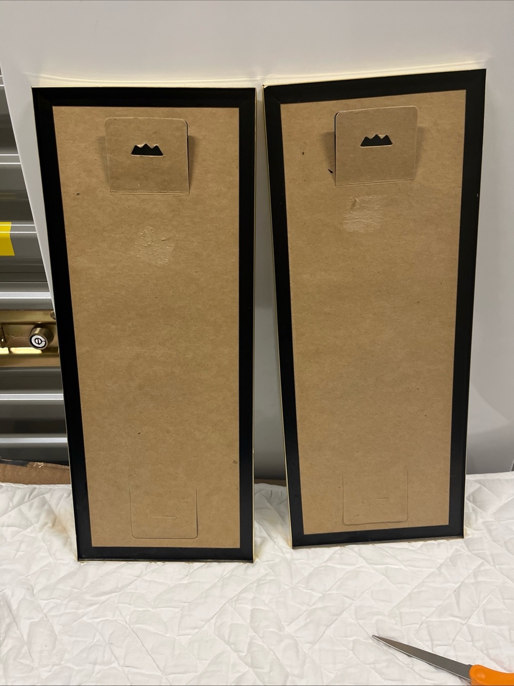 Vintage 80’s Gold Black Plant Vase Etched Mirrors Wall Art Pair Wall Decor - Picture 9 of 11